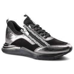 Srebrne Sneakersy Artiker Damskie Modne Obuwie. Szare buty sportowe na co dzień damskie Artiker, bez wzorów, z nubiku. Za 259.00 zł.
