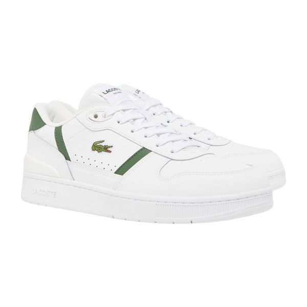 Buty Lacoste T-Clip Set białe i zielone. Białe buty sportowe na co dzień męskie Lacoste, z gumy, bez zapięcia, tenisowe. Za 561.15 zł.