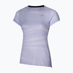 Koszulka do biegania damska Mizuno Premium Aero Tee. Fioletowe t-shirty damskie Mizuno, xs, bez wzorów, z materiału, bez kołnierzyka. Za 109.99 zł.