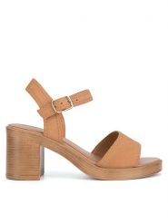 Lasocki Sandały RST-KSENIA-02 Brązowy. Brązowe sandały damskie Lasocki, bez wzorów, ze skóry, bez obcasa, na słupku. Za 169.99 zł.