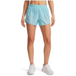 Spodenki Dasmkie UA Fly By 3'' Shorts 1382438-494 XL. Niebieskie szorty damskie Under Armour, bez wzorów, sportowe. Za 112.99 zł.