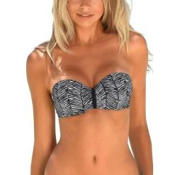 Damski top kąpielowy typu bandeau Lascana Sugar. Czarne bikini damskie Lascana, bez wzorów. Za 280.70 zł.