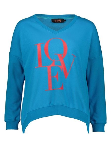 Miss goodlife Bluza "LOVE" w kolorze niebieskim rozmiar: L. Niebieskie bluzy bez kaptura damskie miss goodlife, l, z bawełny. Za 132.05 zł.