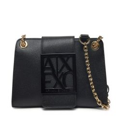 Torebka Armani Exchange. Czarne torebki klasyczne damskie Armani Exchange, bez wzorów, bez dodatków. Za 449.99 zł.