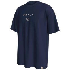 T-shirt sportowy z krótkim rękawem męski FC Barcelona Total 90 Soccer Tee. Niebieskie t-shirty męskie Nike, m, bez wzorów, z bawełny, bez kołnierzyka. Za 177.80 zł.