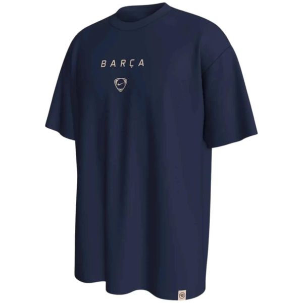 T-shirt sportowy z krótkim rękawem męski FC Barcelona Total 90 Soccer Tee. Niebieskie t-shirty męskie Nike, m, bez wzorów, z bawełny, bez kołnierzyka. Za 177.80 zł.