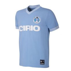 Koszulka retro piłkarska dla dorosłych - Maradona x COPA Neapol 1984 - Niebieska. Niebieskie t-shirty sportowe męskie COPA FOOTBALL, xl, z materiału, bez ramiączek, do piłki nożnej. Za 393.32 zł.
