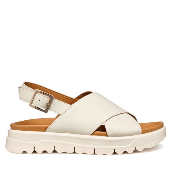 Sandały Geox. Sandały damskie Geox, bez wzorów, bez obcasa, na płaskiej podeszwie. Za 459.99 zł.