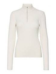 Vero Moda Sweter "Vmgold" w kolorze białym rozmiar: XS. Białe golfy damskie Vero Moda, xs, prążkowane, bez kołnierzyka. Za 88.23 zł.
