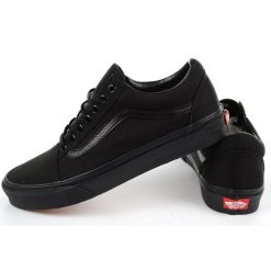 Buty trampki sportowe męskie Vans Old Skool. Czarne trampki i tenisówki męskie Vans, bez wzorów, z materiału, bez zapięcia. Za 359.55 zł.