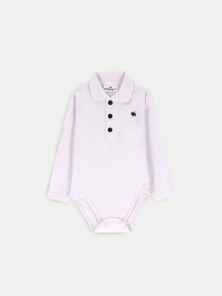 Coccodrillo Body dziecięce ZC4112403EBB Biały. Białe body niemowlęce COCCODRILLO, bez wzorów, z bawełny, bez ramiączek. Za 49.99 zł.