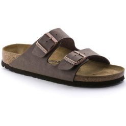 Klapki turystyczne uniseks Birkenstock Arizona 181. Brązowe klapki i japonki męskie Birkenstock, z gumy. Za 447.35 zł.