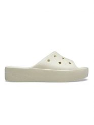 Crocs Klapki "Classic Platform" w kolorze beżowym rozmiar: 36/37. Brązowe klapki damskie Crocs, bez wzorów, bez obcasa, na platformie. Za 101.23 zł.