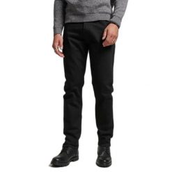 Dżinsy slim fit z bawełny organicznej Superdry. Czarne jeansy męskie Superdry. Za 374.65 zł.