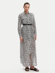 MICHAEL Michael Kors Sukienka koszulowa MS582UXH7F Czarny Relaxed Fit. Czarne sukienki damskie MICHAEL Michael Kors, xl, bez wzorów, z bawełny, bez kołnierzyka, bez ramiączek, koszulowe. Za 959.99 zł.