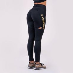 Legginsy fitness damskie Nebbia Honey Bunny Czarne. Czarne legginsy damskie Nebbia, l, bez wzorów, z elastanu. Za 294.90 zł.