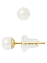 Pearline Kolczyki-wkrętki z perłami w kolorze białym rozmiar: onesize. Białe kolczyki damskie Pearline, z perłą, złote. Za 304.99 zł.