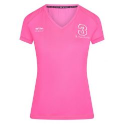 Koszulka damska HV Polo Favouritas Tech. Czerwone bluzki sportowe damskie HV POLO, bez wzorów, bez ramiączek. Za 251.50 zł.