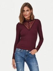 ONLY Bluzka Tilde 15207788 Bordowy Stretch Fit. Czerwone bluzki damskie Only, xs, bez wzorów, z wiskozy, bez ramiączek. Za 119.99 zł.