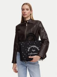 KARL LAGERFELD Torebka B3W50022 Czarny. Czarne torebki klasyczne damskie Karl Lagerfeld, bez wzorów, z materiału, bez dodatków. Za 649.99 zł.