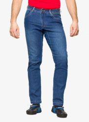 Spodnie wspinaczkowe męskie Ocun Typhoon Jeans. Niebieskie spodnie materiałowe męskie Ocun, bez wzorów, z bawełny, eleganckie. Za 403.85 zł.