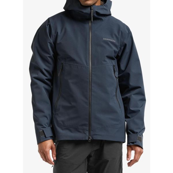 Kurtka przeciwdeszczowa męska Didriksons Biak JKT. Niebieskie kurtki męskie Didriksons, m, bez wzorów, bez kaptura. Za 835.99 zł.