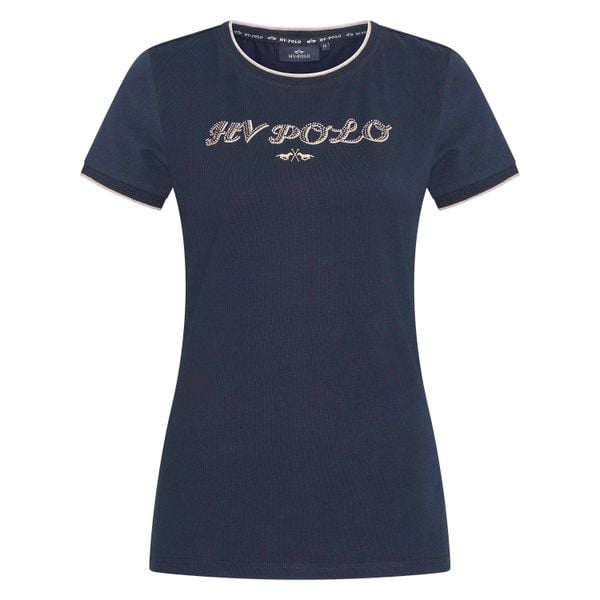 Koszulka damska HV Polo Heather. Niebieskie bluzki sportowe damskie HV POLO, bez kołnierzyka, bez ramiączek. Za 257.50 zł.