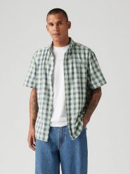 Levi's Koszula w kolorze granatowo-zielono-białym rozmiar: L. Białe koszule męskie Levi's, l, bez wzorów, bez kołnierzyka, bez ramiączek. Za 107.95 zł.