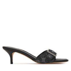 Klapki Coach. Czarne klapki damskie Coach, bez wzorów, bez obcasa. Za 889.99 zł.