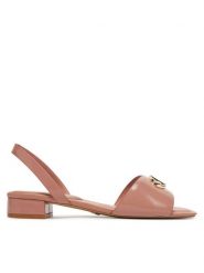 Aldo Sandały Muffy 13917620 Różowy. Czerwone sandały damskie Aldo, bez wzorów, ze skóry, bez obcasa, na słupku. Za 219.99 zł.