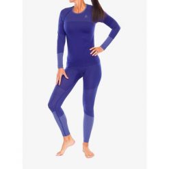Bielizna termoaktywna damska Odlo Fundamentals Performance Warm Set Long. Niebieskia bielizna termoaktywna damska Odlo, bez wzorów. Za 297.09 zł.