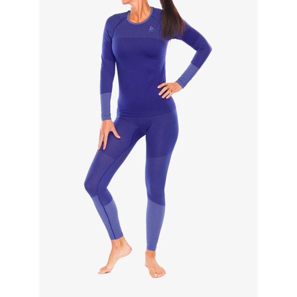 Bielizna termoaktywna damska Odlo Fundamentals Performance Warm Set Long. Niebieskia bielizna termoaktywna damska Odlo, bez wzorów. Za 307.99 zł.