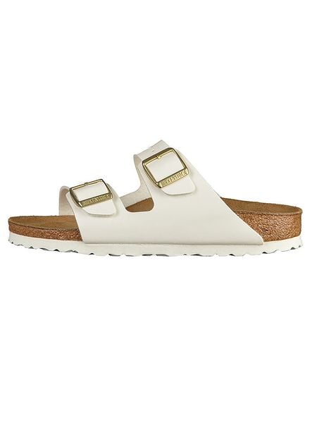 Birkenstock Klapki "Arizona" w kolorze białym rozmiar: 41. Białe klapki damskie Birkenstock, bez wzorów, bez obcasa. Za 319.95 zł.