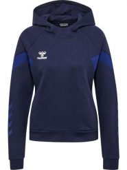 Sweatshirt bluza z kapturem dla kobiet Hummel Travel. Niebieskie bluzy sportowe damskie HUMMEL, na wiosnę, l, bez wzorów, z bawełny, bez ramiączek, długie, z kapturem. Za 251.95 zł.