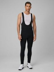 4F Długie spodnie kolarskie z szelkami męskie - czarne XXL. Czarne szorty męskie 4f, bez wzorów, z materiału. Za 299.99 zł.