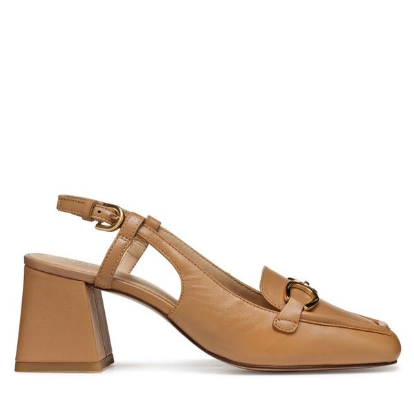 Czółenka Geox. Brązowe czółenka damskie Geox, bez wzorów, bez obcasa. Za 309.99 zł.