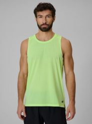 4F Koszulka do biegania regular szybkoschnąca męska - żółta XL. Żółte t-shirty sportowe męskie 4f, m, bez ramiączek, do biegania. Za 119.99 zł.