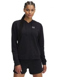 Under Armour Bluza "Rival Terry" w kolorze czarnym rozmiar: M. Czarne bluzy z kapturem damskie Under Armour, m. Za 169.67 zł.