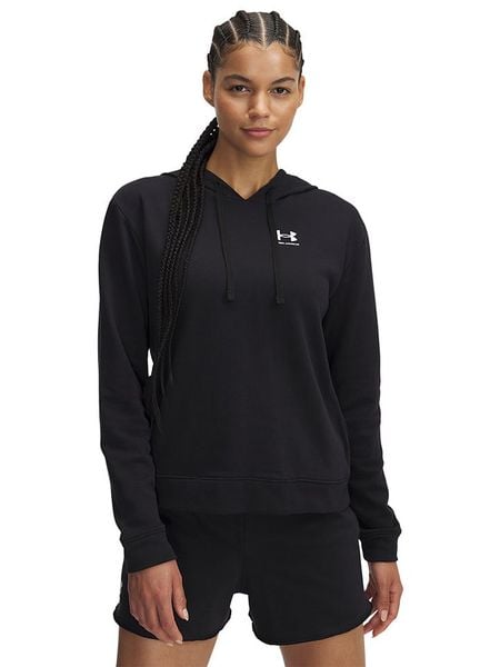 Under Armour Bluza "Rival Terry" w kolorze czarnym rozmiar: XL. Czarne bluzy z kapturem damskie Under Armour, xl. Za 179.64 zł.