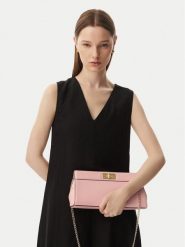 Tommy Hilfiger Torebka Th Modern Clutch AW0AW18727 Różowy jasny. Czerwone torebki klasyczne damskie Tommy Hilfiger, bez wzorów, ze skóry, bez dodatków. Za 529.99 zł.