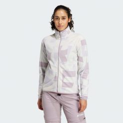 Bluza Terrex Multi Printed Full-Zip Fleece. Brązowe bluzy bez kaptura damskie Adidas, s, z materiału. Za 299.00 zł.