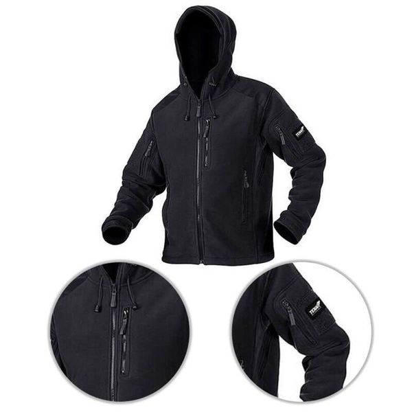 Bluza Polarowa męska Texar Husky Czarna. Czarne bluzy bez kaptura męskie Texar, m, z polaru. Za 256.81 zł.