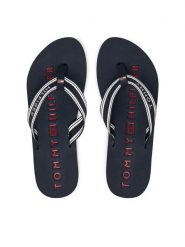 Tommy Hilfiger Japonki Th Webbing Summer Sandal FW0FW09193 Granatowy. Niebieskie klapki damskie Tommy Hilfiger, bez wzorów, z materiału, bez obcasa. Za 169.99 zł.