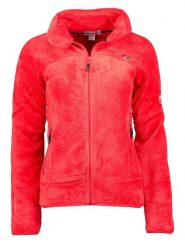 Geographical Norway Kurtka polarowa "Upaline" w kolorze czerwonym rozmiar: M. Czerwone kurtki damskie Geographical Norway, m, bez wzorów, z polaru, bez kaptura. Za 126.15 zł.