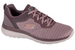 Buty do chodzenia damskie Skechers Dynamight 20FALLFO. Fioletowe buty sportowe na co dzień damskie Skechers, bez wzorów, z dzianiny, na fitness i siłownię. Za 189.99 zł.