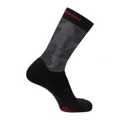 Skarpety Unisex Dla Dorosłych X Ultra Crew. Czarne skarpetki damskie Salomon, bez wzorów, z materiału. Za 57.99 zł.