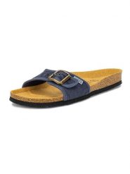 Natural world Klapki w kolorze granatowym rozmiar: 39. Niebieskie klapki damskie natural world, bez wzorów, bez obcasa. Za 116.95 zł.