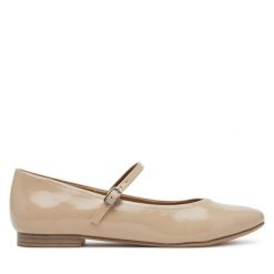 Baleriny Tamaris. Brązowe baleriny damskie Tamaris, bez wzorów, bez obcasa. Za 169.99 zł.