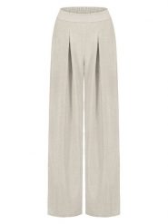 Sublevel Spodnie w kolorze kremowym rozmiar: XS. Brązowe spodnie materiałowe damskie Sublevel, bez wzorów, z materiału, z podwyższonym stanem. Za 78.47 zł.