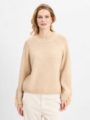 Marie Lund Sweter z dzianiny Kobiety Sztuczne włókno beżowy, S. Brązowe swetry klasyczne damskie Marie Lund, s, z dzianiny, bez kołnierzyka. Za 229.95 zł.